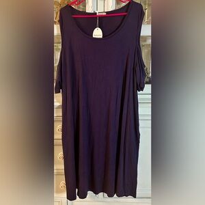 Elegant Navy Dress with Pockets by [Kancystore]